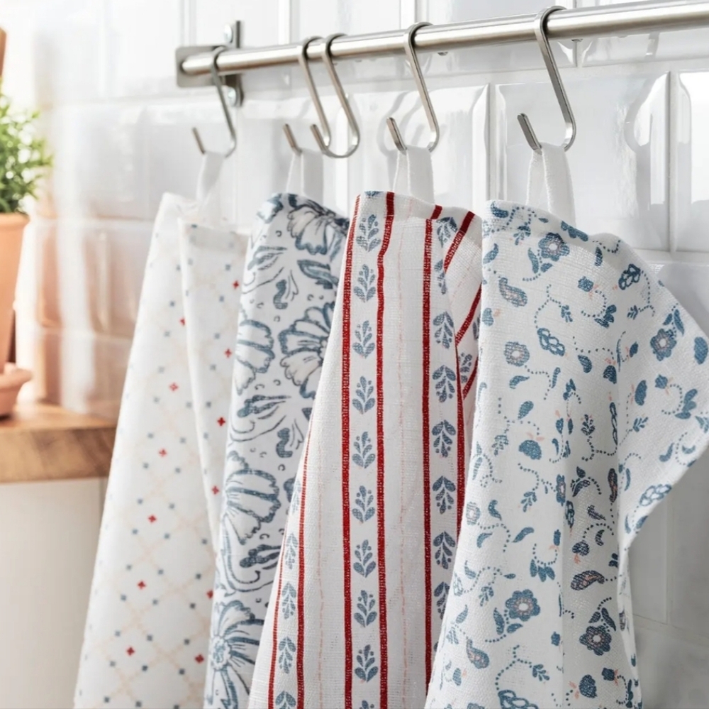 Set of Patterned Kitchen Towels 30 x 40